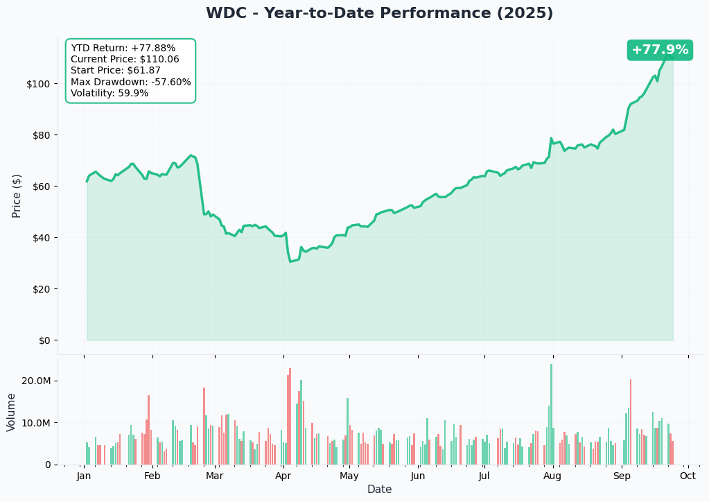 WDC YTD Chart