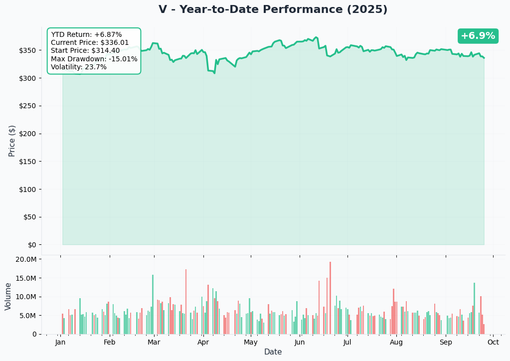 V YTD Performance