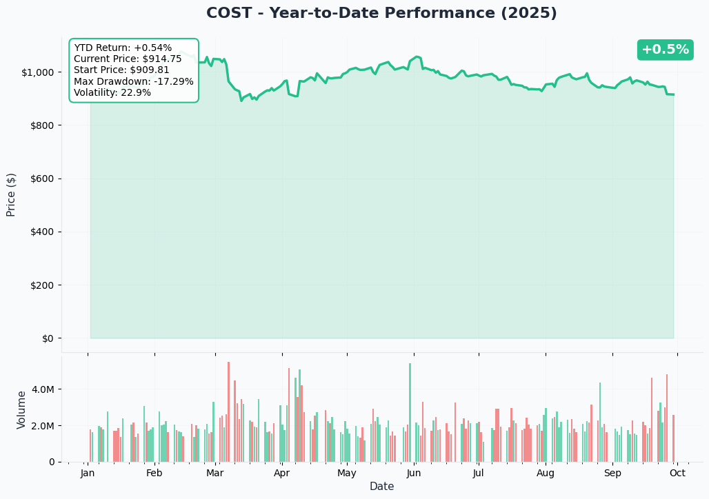 COST YTD Performance
