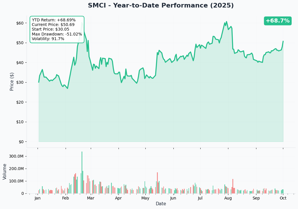 SMCI YTD Performance
