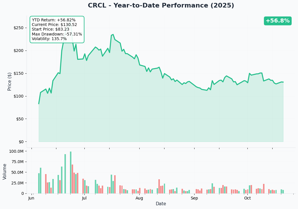 CRCL YTD Performance