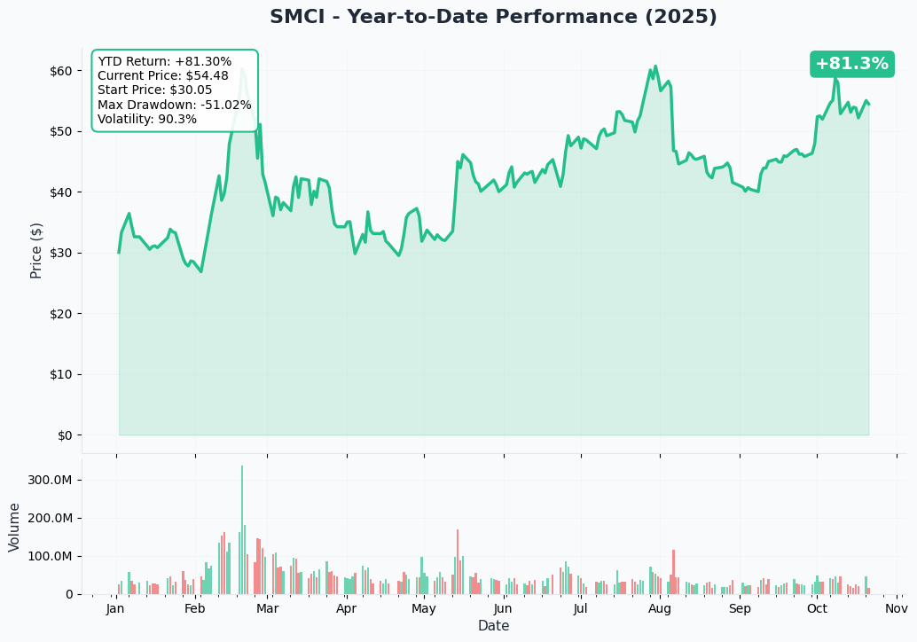 SMCI YTD Performance