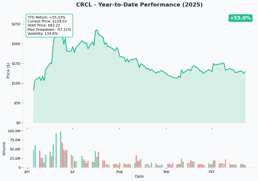 CRCL YTD Performance