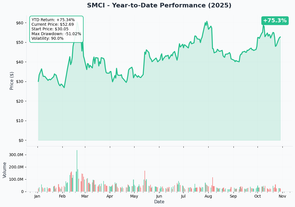 SMCI YTD Performance
