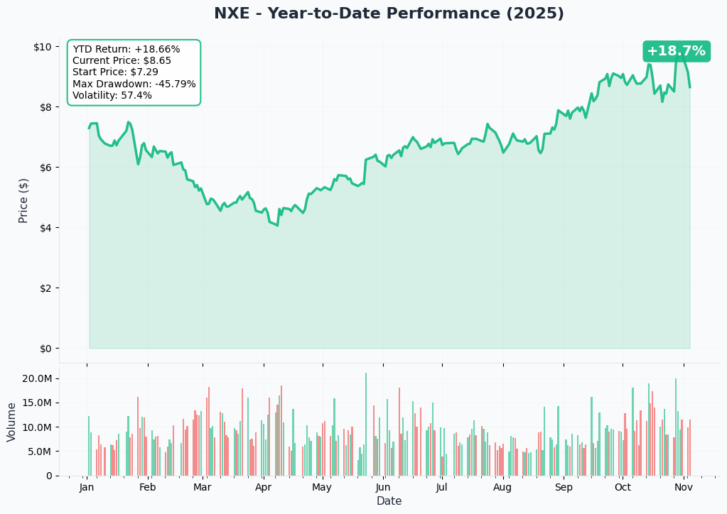 NXE YTD Performance
