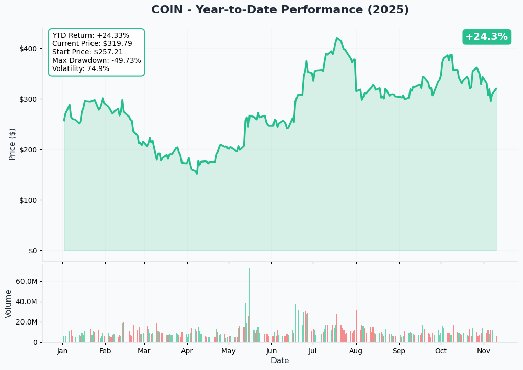 COIN YTD Performance