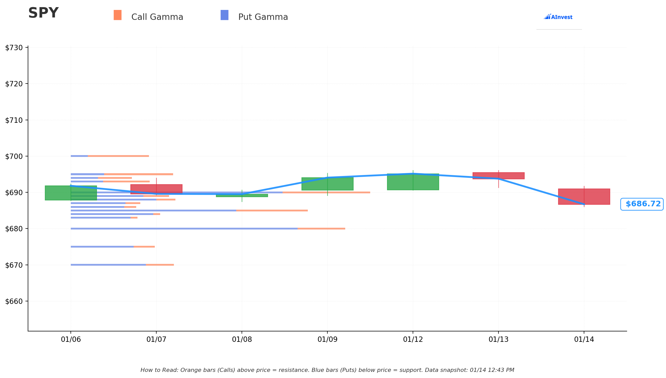 SPY Gamma Support & Resistance