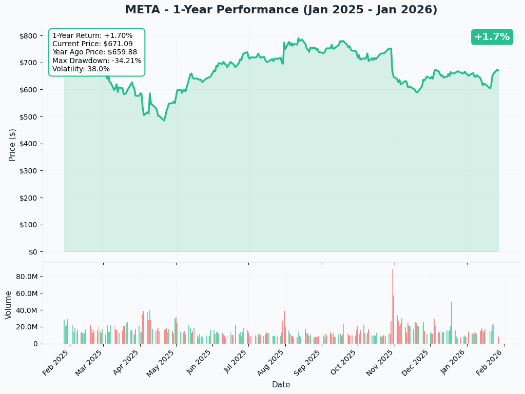 META 1-Year Performance