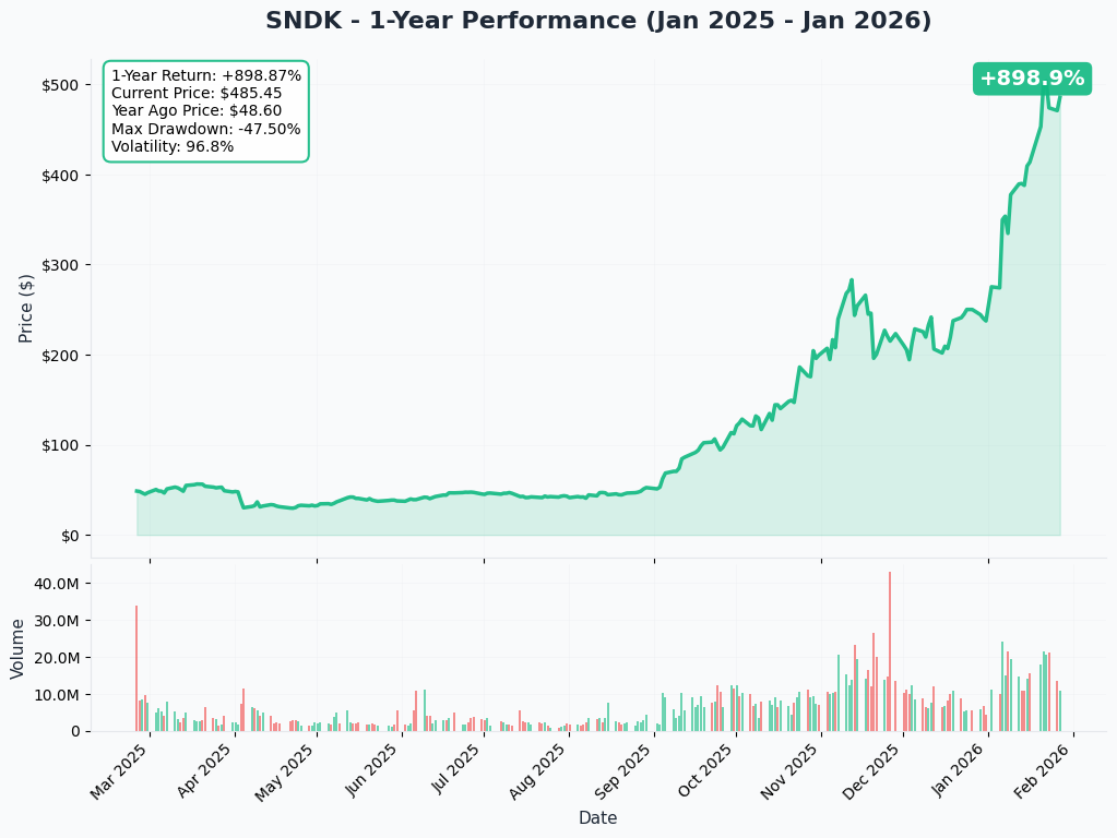 SNDK 1-Year Performance