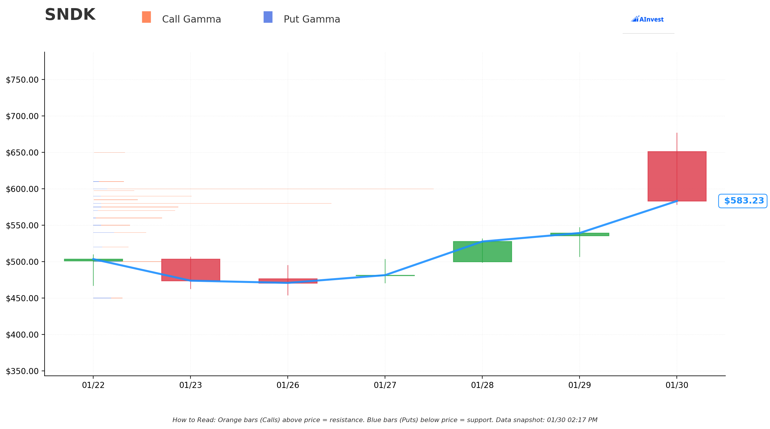 SNDK Gamma Chart