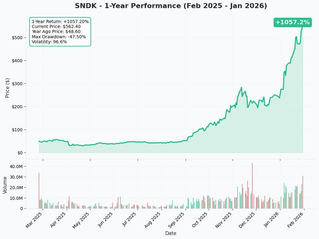 SNDK YTD Chart