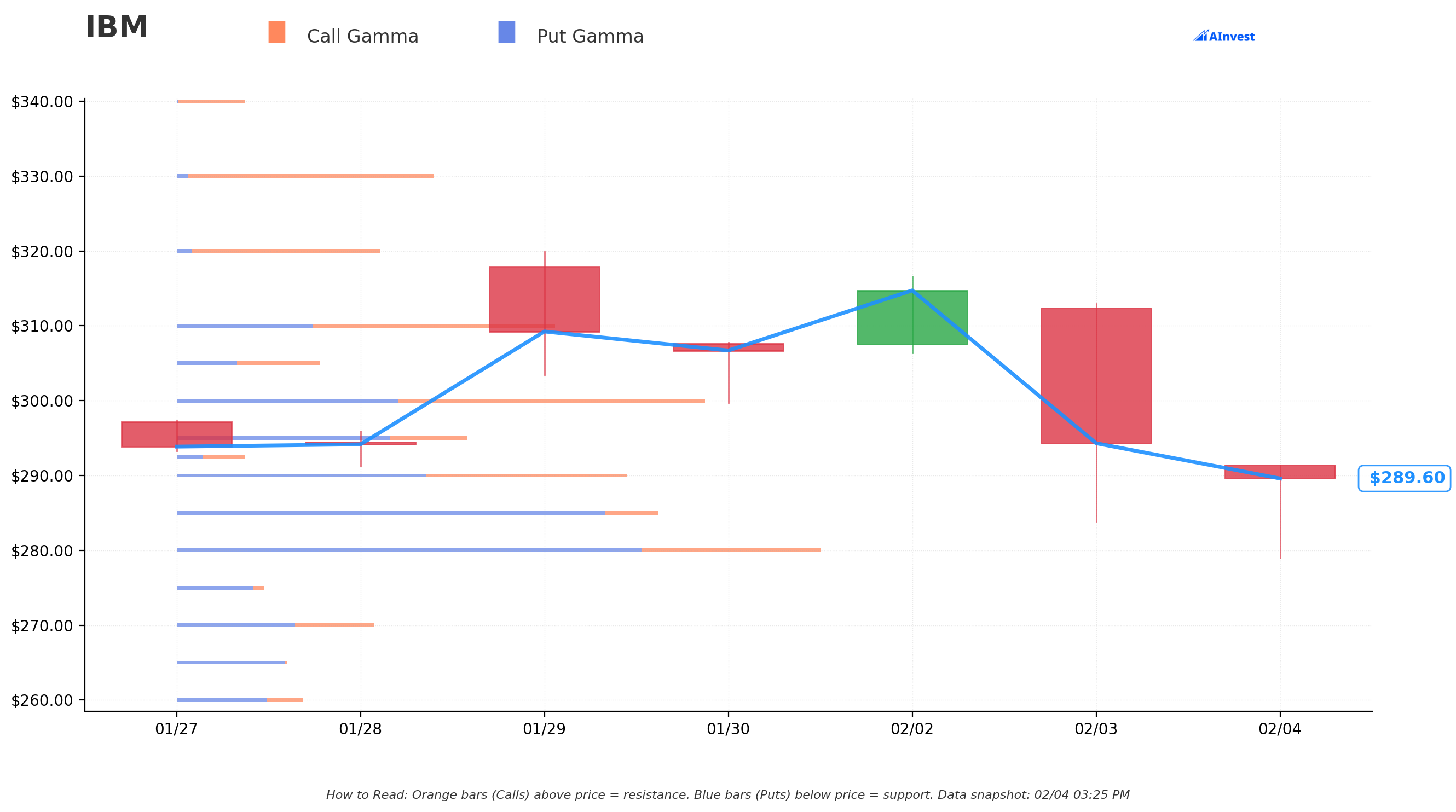 IBM Gamma Support & Resistance