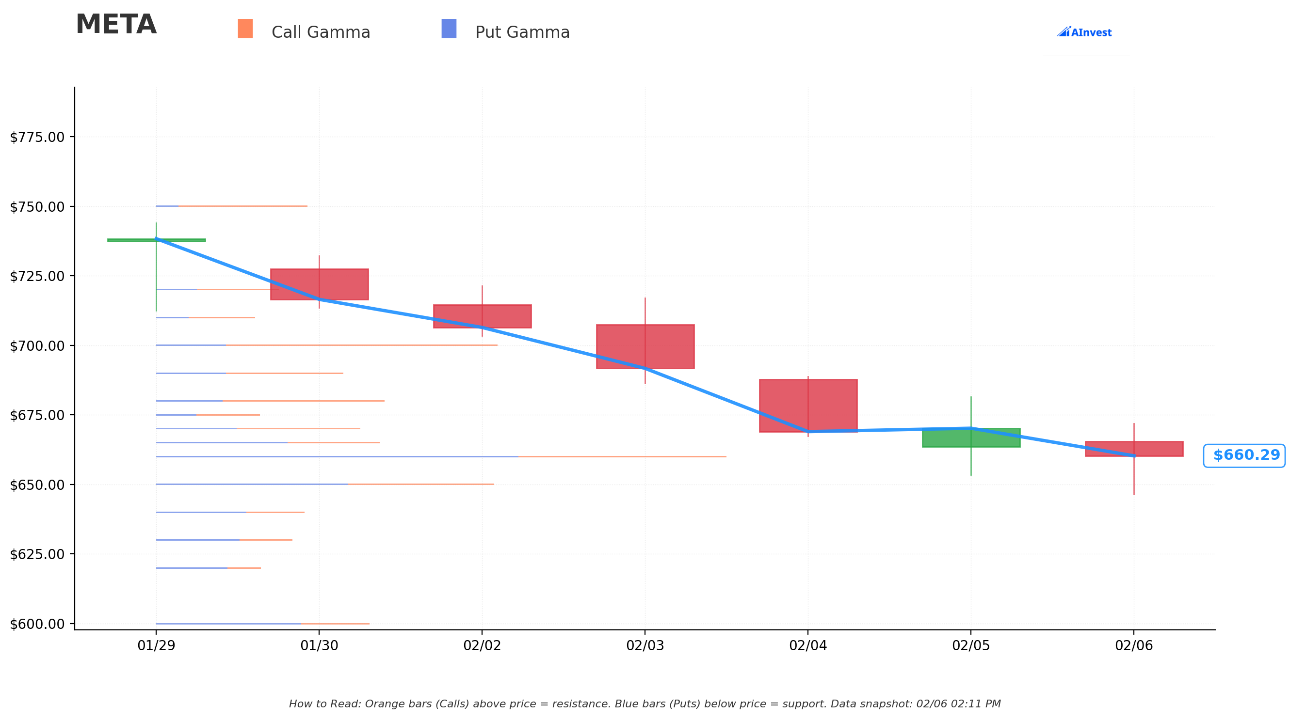 META Gamma S/R Chart