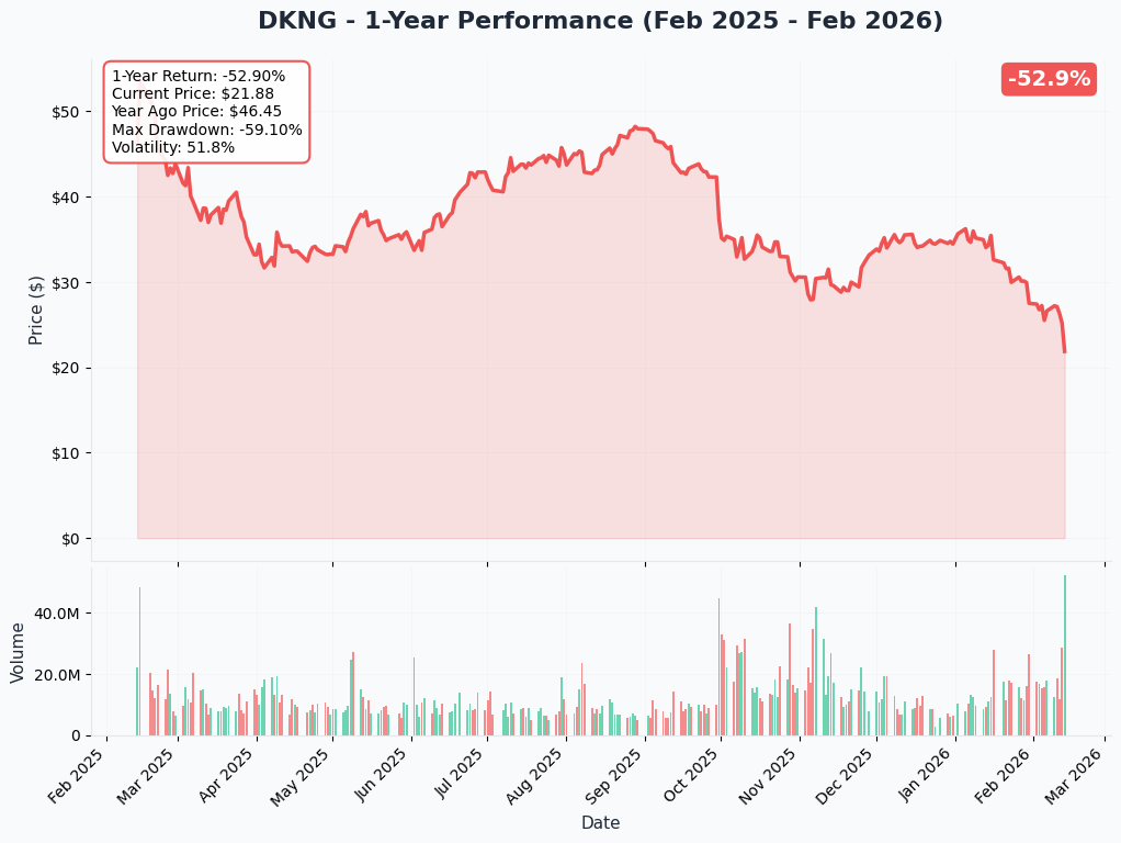 DKNG YTD Performance