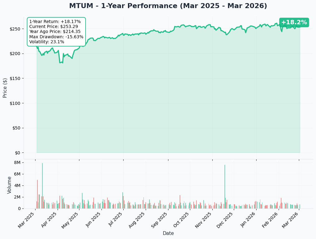 MTUM YTD Performance