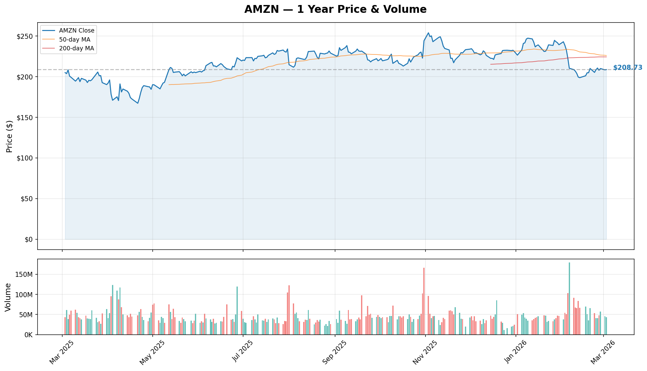 AMZN YTD Chart