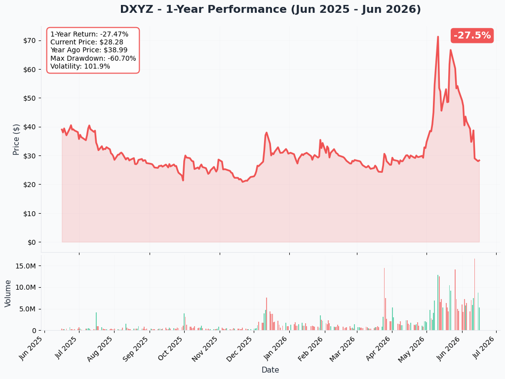 DXYZ YTD