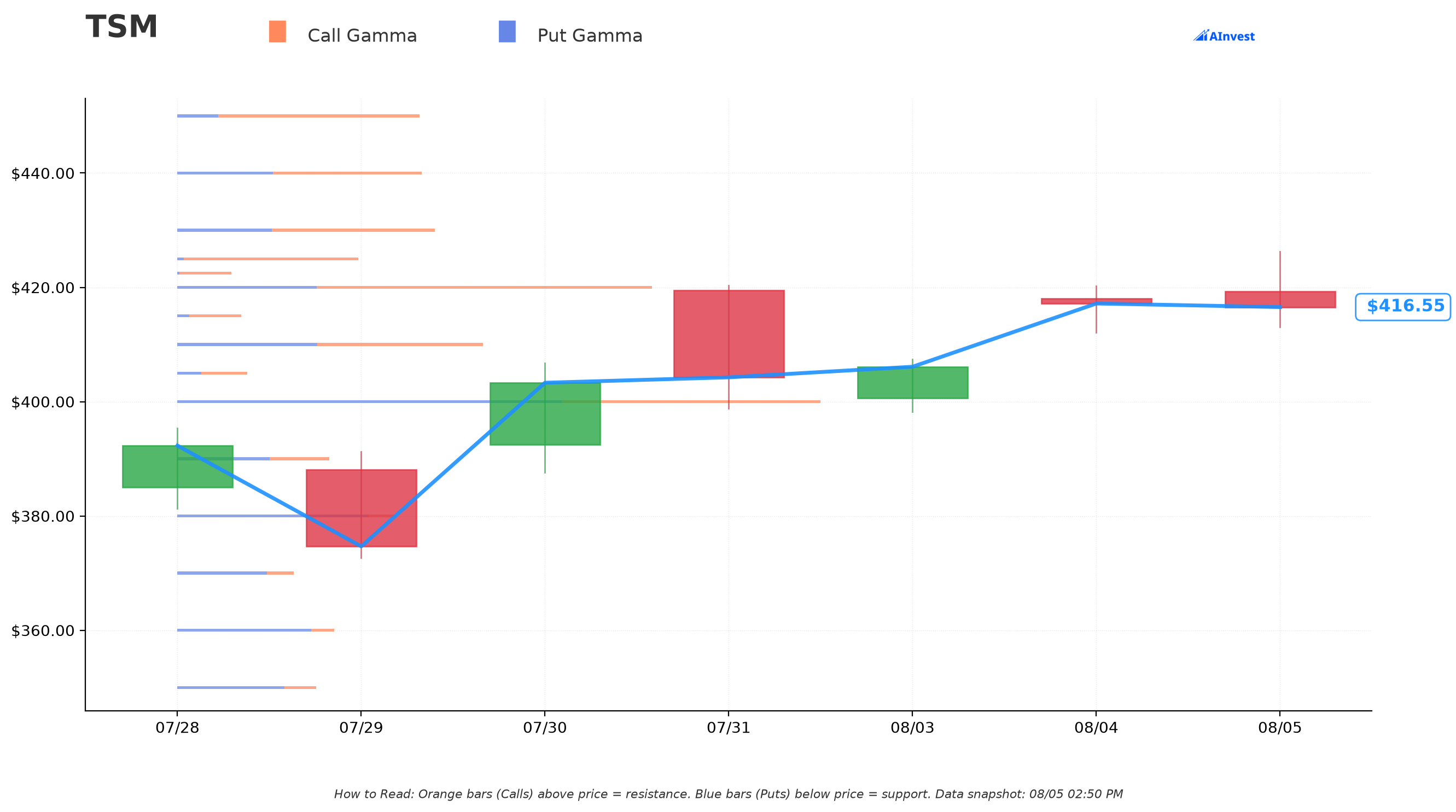 TSM Gamma Support/Resistance