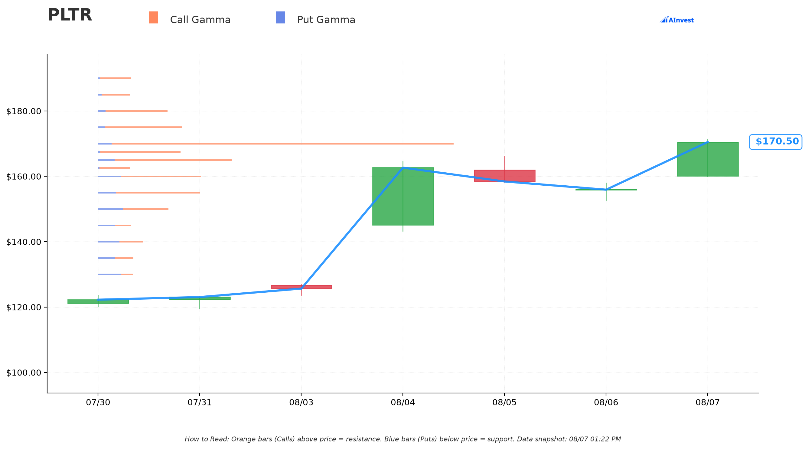 Palantir gamma exposure