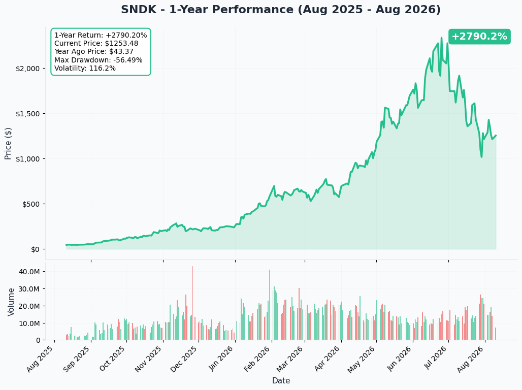 SNDK 1-Year Chart