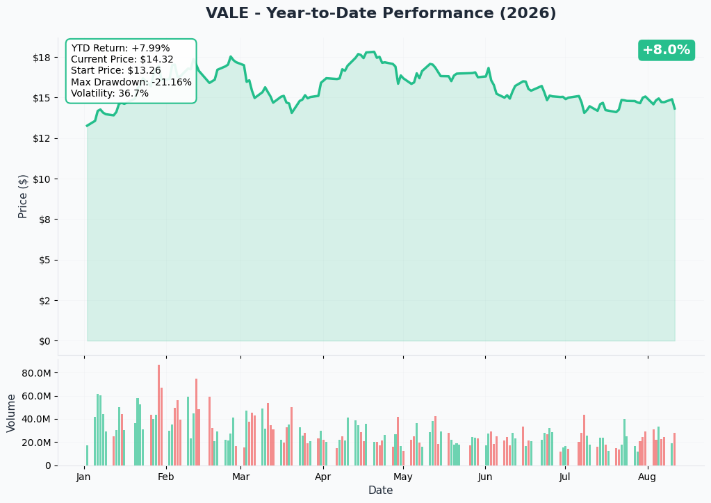 VALE 1-Year Performance
